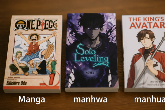 Difference between manga, manhwa and manhua explained well