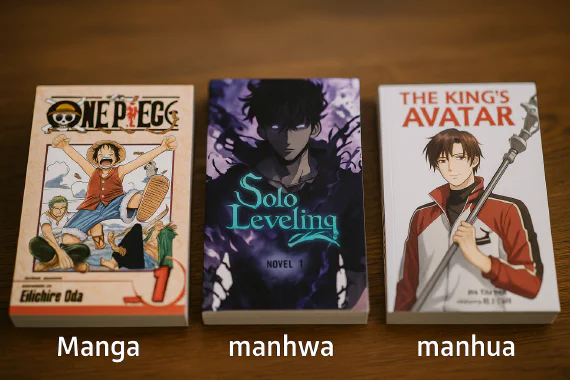 Difference between manga, manhwa and manhua explained well