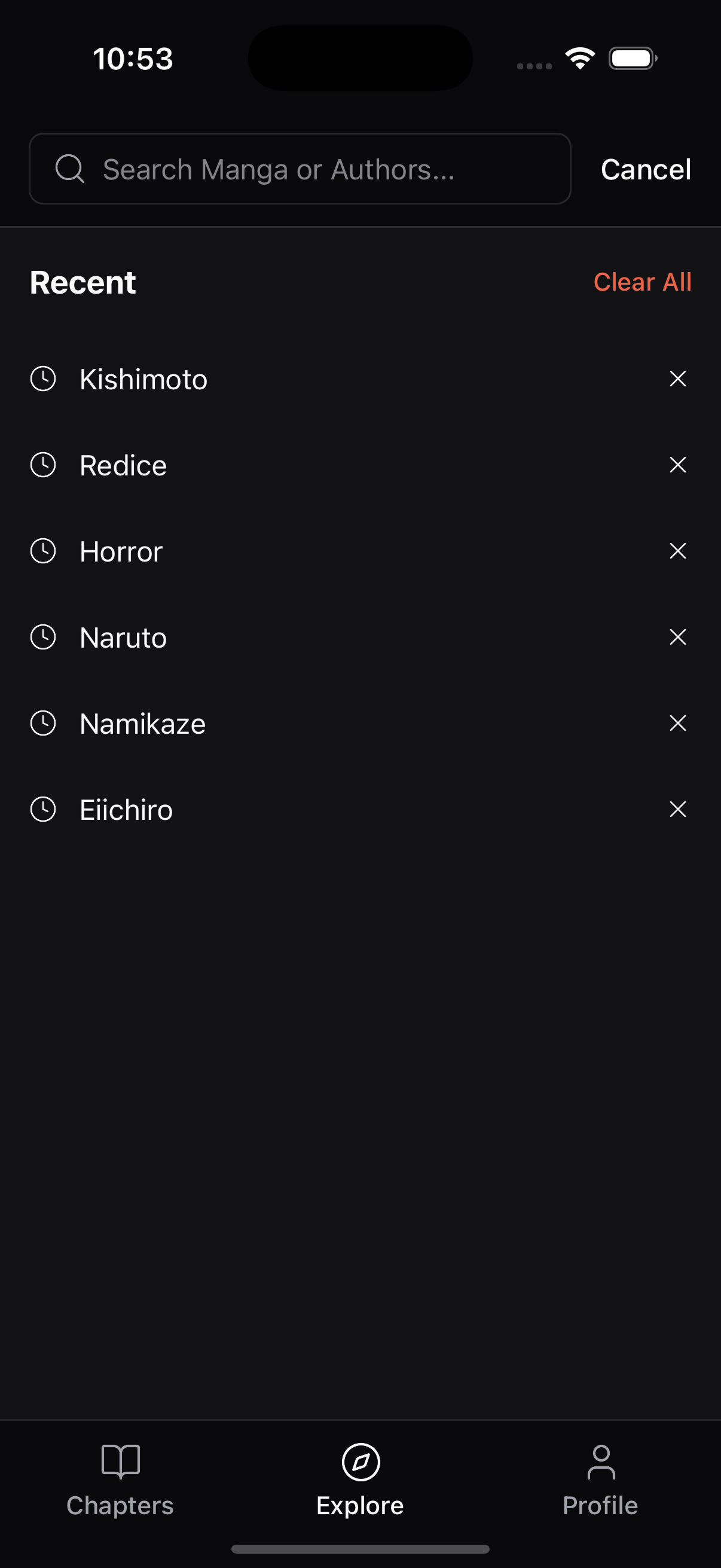 Buscas Recentes