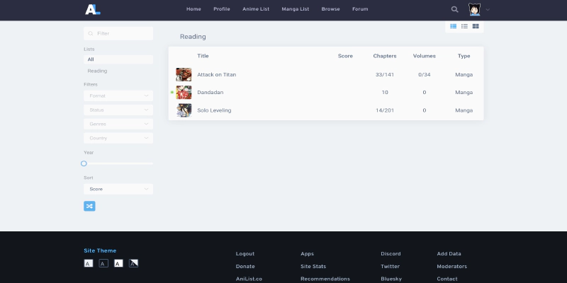 AniList screenshot